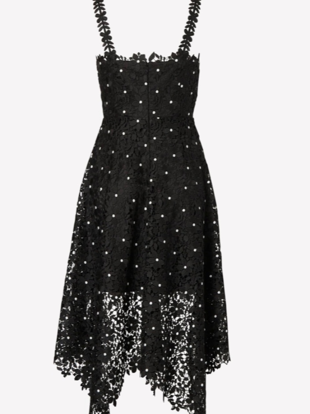 Milly Yara Dress black and white floral daisy lace midi dress - Picture 4 of 6